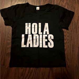 Hola ladies baby boy graphic tee